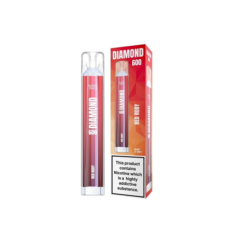 Diamond Bar 600 Puffs - Red Ruby - vapewholesaleeurope