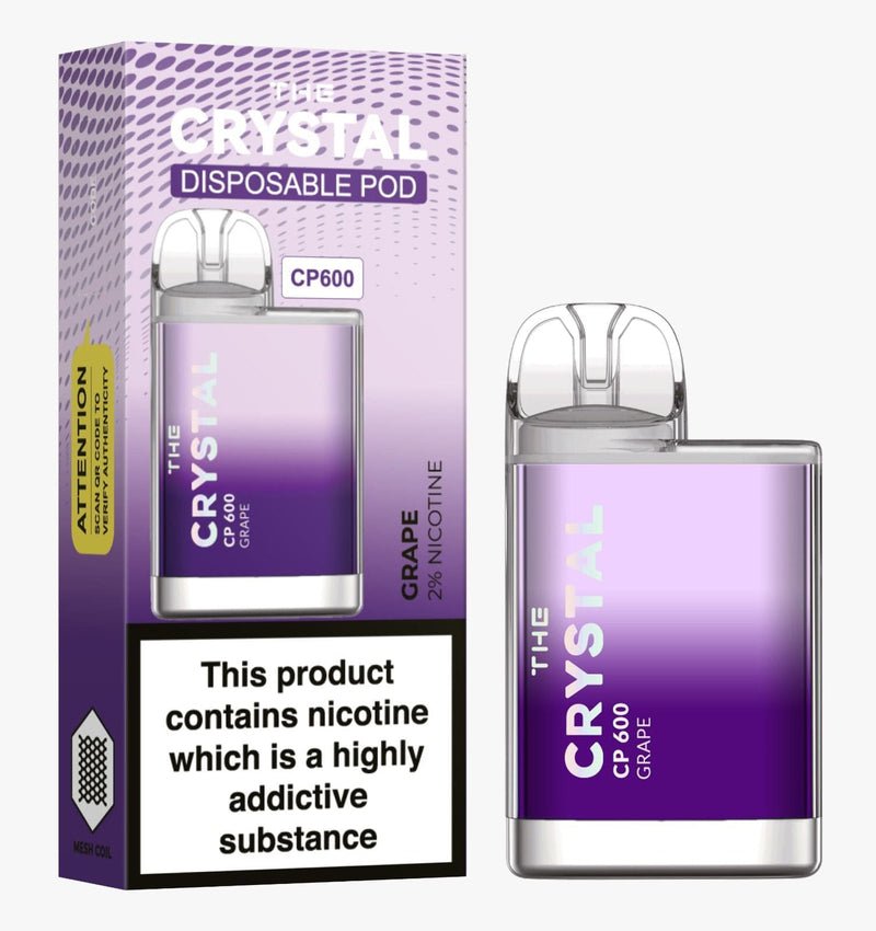 The Crystal CP600 - Disposable Vape - Grape - Box of 10 - vapewholesaleeurope