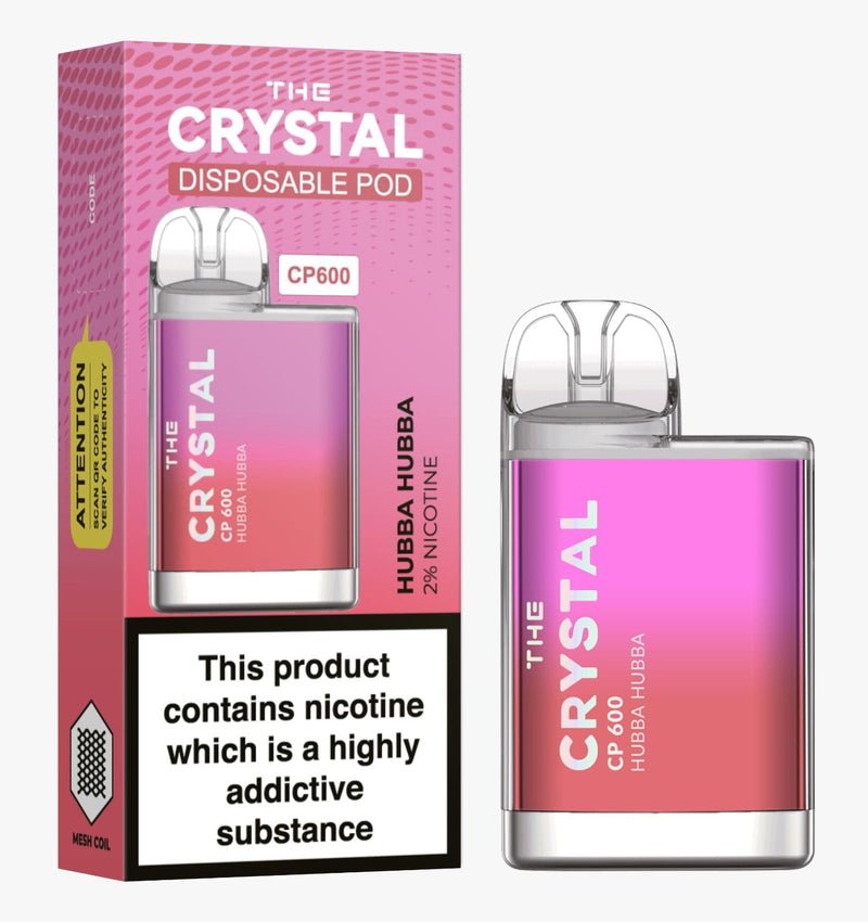 The Crystal CP600 - Disposable Vape - Hubba Hubba - Box of 10 - vapewholesaleeurope