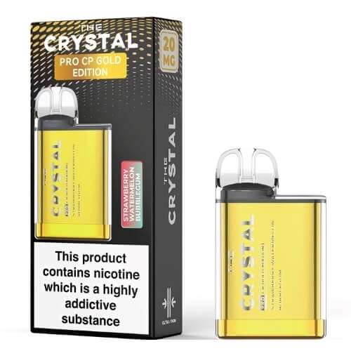 The Crystal Pro CP600 Gold Edition - Strawberry Watermelon Bubblegum - vapewholesaleeurope