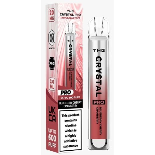 The Crystal Pro - Disposable Vape Pod - Blueberry Cherry Cranberry - Box of 10 - vapewholesaleeurope